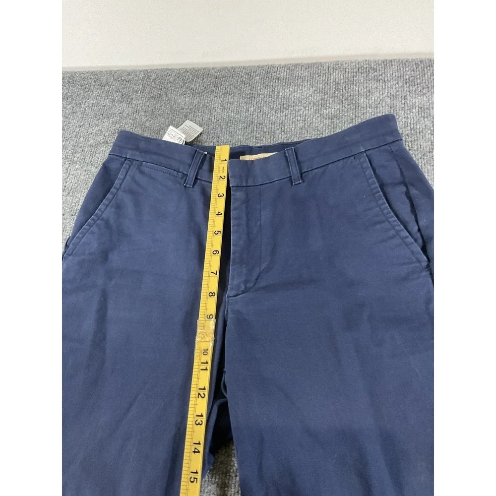 Levis Premium Essential Chino Pants Mens 28x29 Slim Fit Navy Blue Stretch Casual
